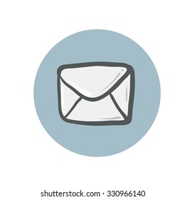 icon drawn envelope, email