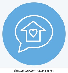 Icon Dream House. suitable for education symbol. blue eyes style. simple design editable. design template vector. simple illustration