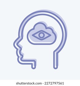 Icon Dreams. related to Psychology Personality symbol. simple design editable. simple illustration
