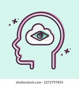 Icon Dreams. related to Psychology Personality symbol. simple design editable. simple illustration