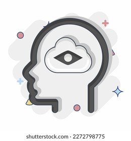Icon Dreams. related to Psychology Personality symbol. simple design editable. simple illustration