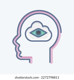 Icon Dreams. related to Psychology Personality symbol. simple design editable. simple illustration