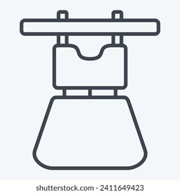 Icon Dress Drying. related to Laundry symbol. line style. simple design editable. simple illustration