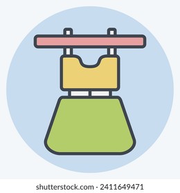 Icon Dress Drying. related to Laundry symbol. color mate style. simple design editable. simple illustration