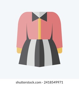 Icon Dress. related to Hipster symbol. flat style. simple design editable. simple illustration