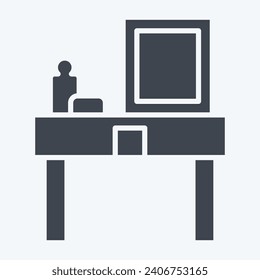 Icon Dressing Table. related to Home Decoration symbol. glyph style. simple design editable. simple illustration