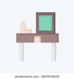 Icon Dressing Table. related to Home Decoration symbol. flat style. simple design editable. simple illustration