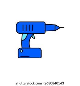 Icono de un taladro, aislado contra un fondo limpio.