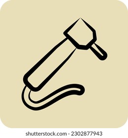 Icon Drill. suitable for medicine symbol. hand drawn style. simple design editable. design template