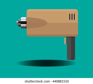 Icon Drilling Tools Put on a blue background