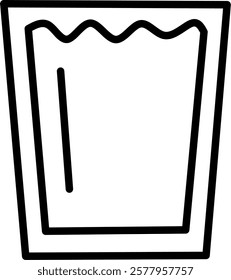 Icon of drink design. Editable stroke with various design shapes, with a hand drawn black outline style	