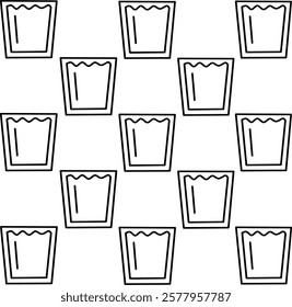 Icon of drink design. Editable stroke with various design shapes, with a hand drawn black outline style	