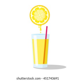Icon of drink with fruit. 