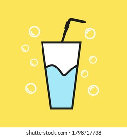 Icon Drink in a glass vector illustration