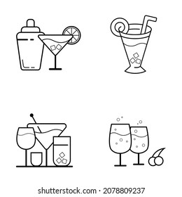 Icon of drink isolated, drink at bar illustration design