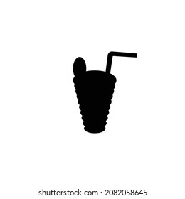 Icon Drink Silhouette Vector. Suitable for use icon drink shop or Cafe