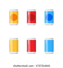 icon drink tin cans vector