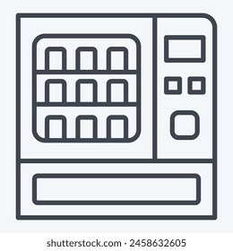 Icon Drinking Water Vending Machine. related to Train Station symbol. line style. simple design illustration
