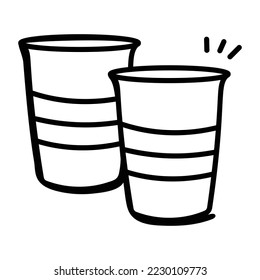 Eine Ikone eines Getränks, doodle-Design