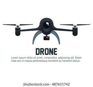 icon drone with camera photography graphic