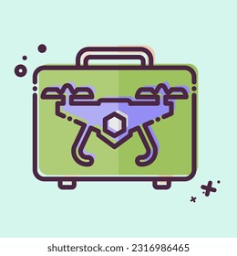 Icon Drone Case. related to Drone symbol. MBE style. simple design editable. simple illustration