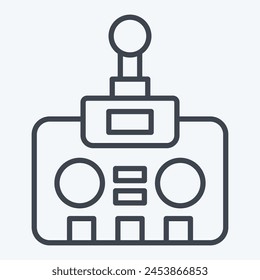 Icon Drone Controller. related to Drone symbol. line style. simple design illustration