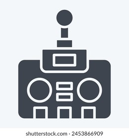 Icon Drone Controller. related to Drone symbol. glyph style. simple design illustration