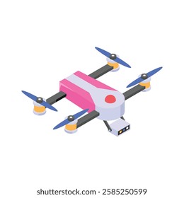 Icon of a drone with IoT capabilities for remote control.