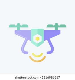 Icon Drone. related to Drone symbol. flat style. simple design editable. simple illustration