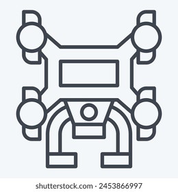 Icon Drone. related to Drone symbol. line style. simple design illustration