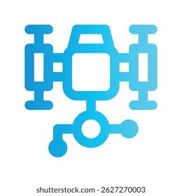 Icono de dron con gradiente de estilo
