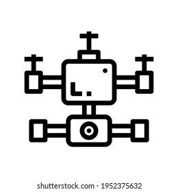 Icon Drone With Style Outline 