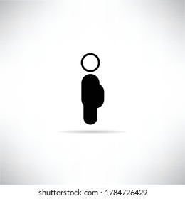  icon with drop shadow vector illustration