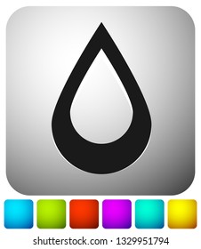 Icon with drop  shape. Water or other liquid, fluid drop shape