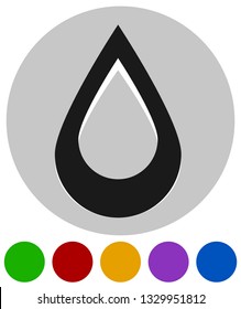 Icon with drop  shape. Water or other liquid, fluid drop shape