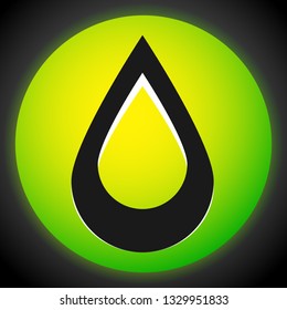 Icon with drop  shape. Water or other liquid, fluid drop shape