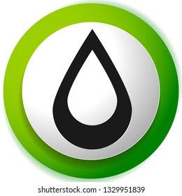 Icon with drop  shape. Water or other liquid, fluid drop shape