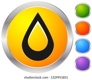 Icon with drop  shape. Water or other liquid, fluid drop shape