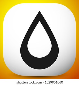 Icon with drop  shape. Water or other liquid, fluid drop shape