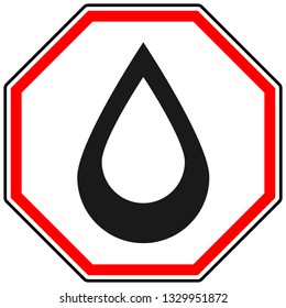 Icon with drop  shape. Water or other liquid, fluid drop shape