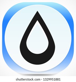 Icon with drop  shape. Water or other liquid, fluid drop shape
