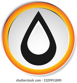 Icon with drop  shape. Water or other liquid, fluid drop shape