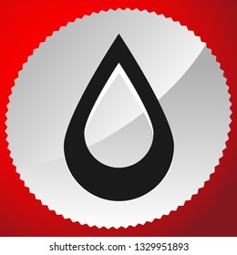 Icon with drop  shape. Water or other liquid, fluid drop shape
