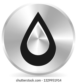 Icon with drop  shape. Water or other liquid, fluid drop shape