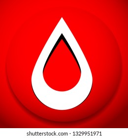 Icon with drop  shape. Water or other liquid, fluid drop shape