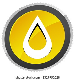 Icon with drop  shape. Water or other liquid, fluid drop shape