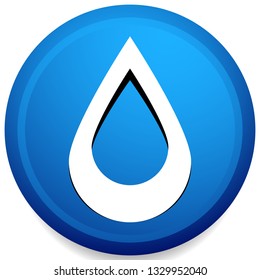 Icon with drop  shape. Water or other liquid, fluid drop shape