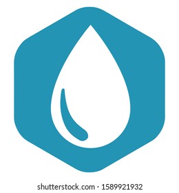 Icon drop. Sign drops of various liquids: water, oil, juice, oil products. Vector illustration in simple flat style isolated on white background for design and web.