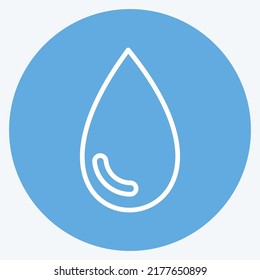 Icon Drop. suitable for Spa symbol. blue eyes style. simple design editable. design template vector. simple symbol illustration