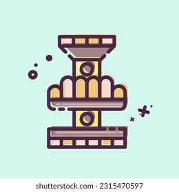 Icon Drop Tower. related to Amusement Park symbol. MBE style. simple design editable. simple illustration